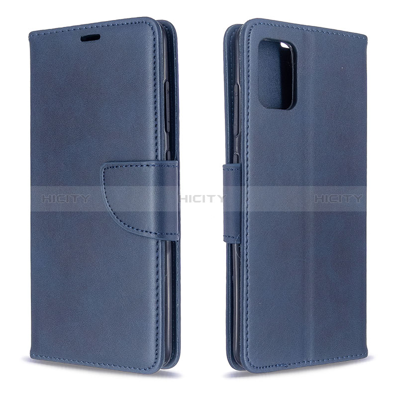 Handytasche Stand Schutzhülle Flip Leder Hülle B04F für Samsung Galaxy A51 4G Blau