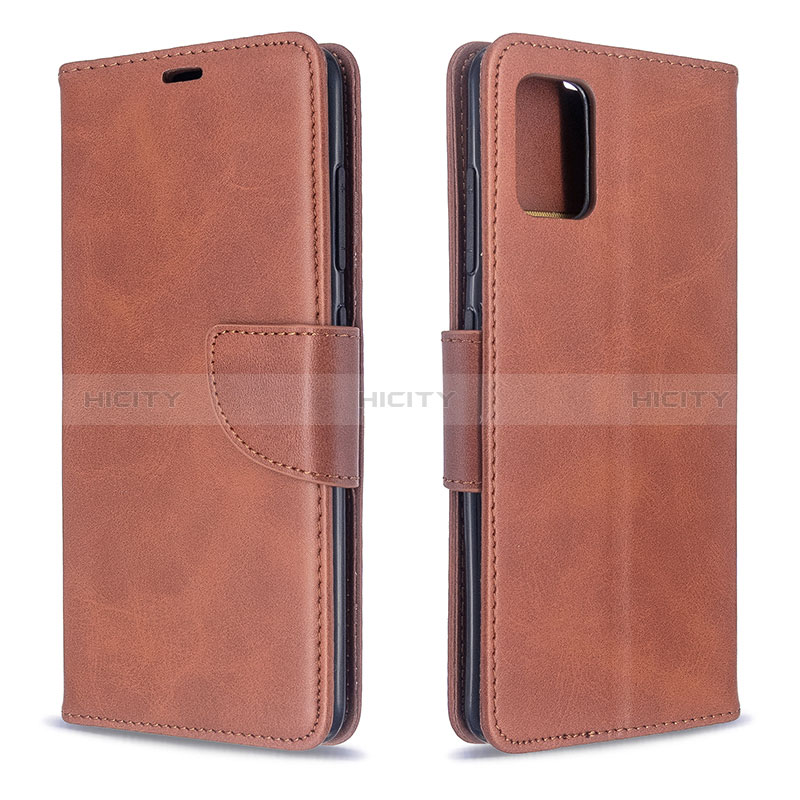 Handytasche Stand Schutzhülle Flip Leder Hülle B04F für Samsung Galaxy A51 4G Braun