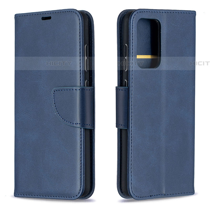 Handytasche Stand Schutzhülle Flip Leder Hülle B04F für Samsung Galaxy A52 4G Blau