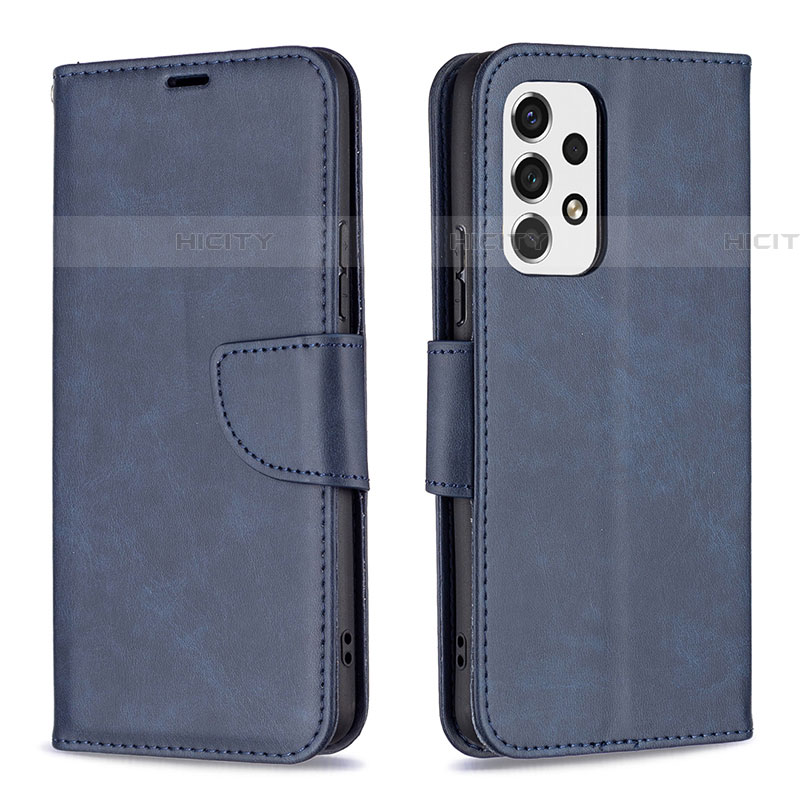 Handytasche Stand Schutzhülle Flip Leder Hülle B04F für Samsung Galaxy A53 5G Blau