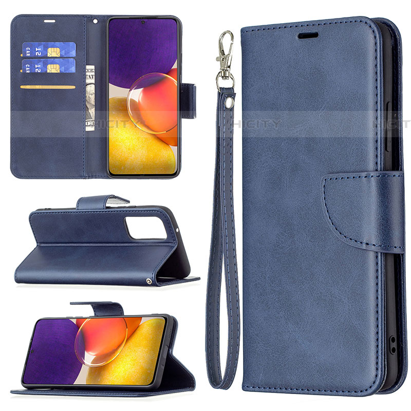 Handytasche Stand Schutzhülle Flip Leder Hülle B04F für Samsung Galaxy A54 5G groß