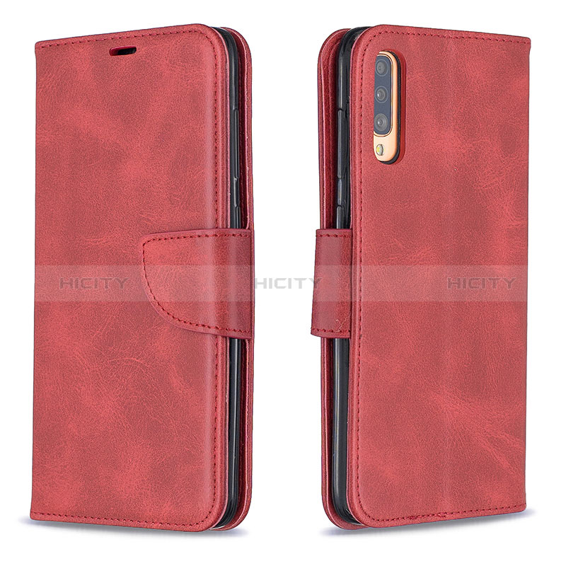 Handytasche Stand Schutzhülle Flip Leder Hülle B04F für Samsung Galaxy A70 Rot