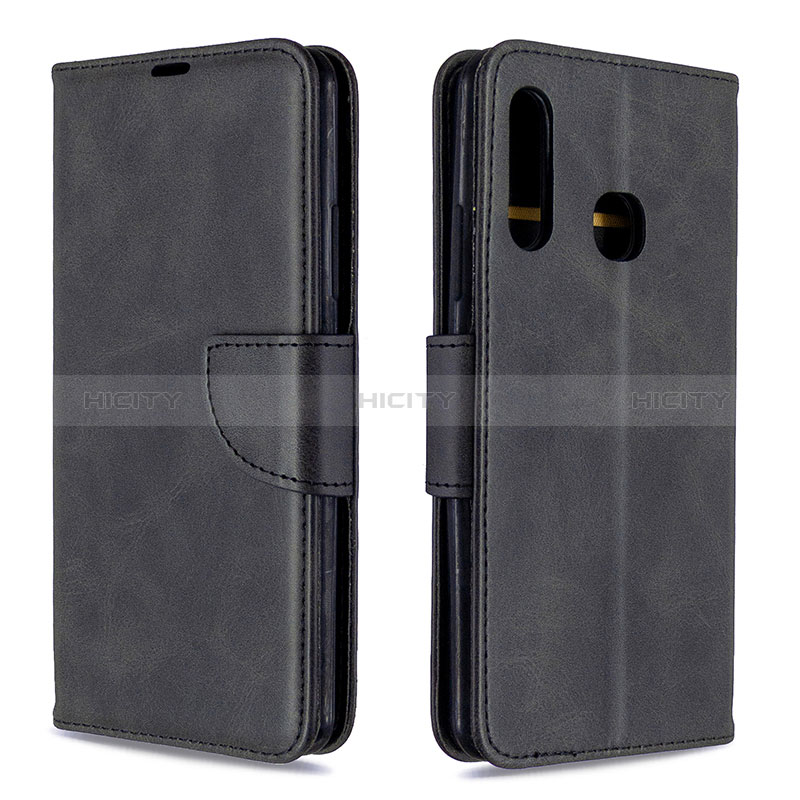 Handytasche Stand Schutzhülle Flip Leder Hülle B04F für Samsung Galaxy A70E Schwarz Plus