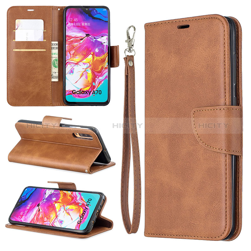 Handytasche Stand Schutzhülle Flip Leder Hülle B04F für Samsung Galaxy A70S