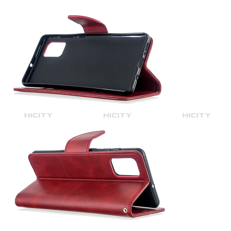 Handytasche Stand Schutzhülle Flip Leder Hülle B04F für Samsung Galaxy A71 4G A715 groß