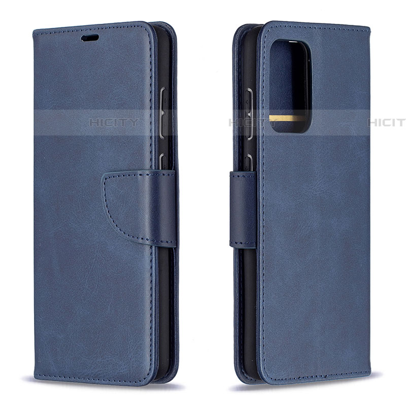 Handytasche Stand Schutzhülle Flip Leder Hülle B04F für Samsung Galaxy A72 4G Blau