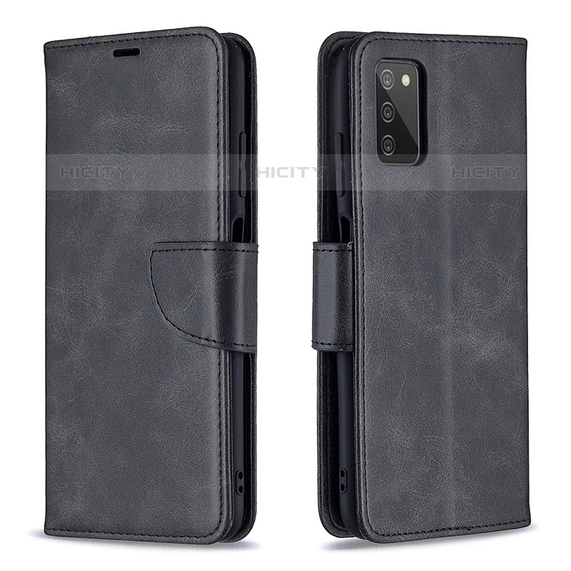 Handytasche Stand Schutzhülle Flip Leder Hülle B04F für Samsung Galaxy M02s Schwarz Plus