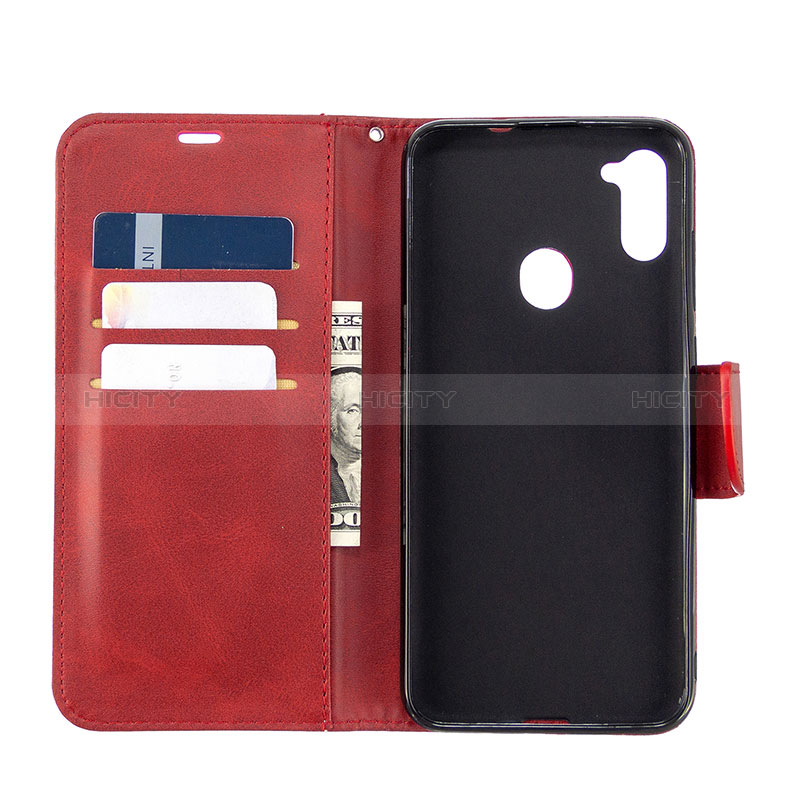 Handytasche Stand Schutzhülle Flip Leder Hülle B04F für Samsung Galaxy M11