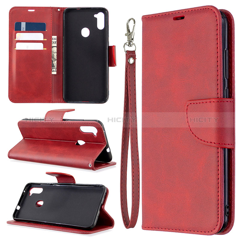 Handytasche Stand Schutzhülle Flip Leder Hülle B04F für Samsung Galaxy M11