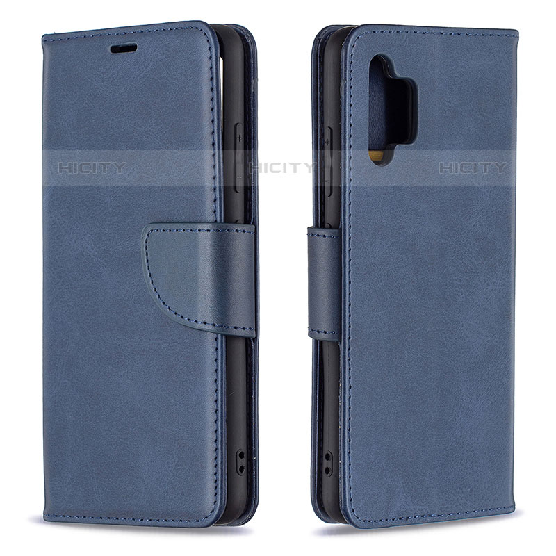 Handytasche Stand Schutzhülle Flip Leder Hülle B04F für Samsung Galaxy M32 5G Blau