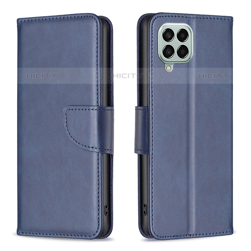 Handytasche Stand Schutzhülle Flip Leder Hülle B04F für Samsung Galaxy M33 5G Blau