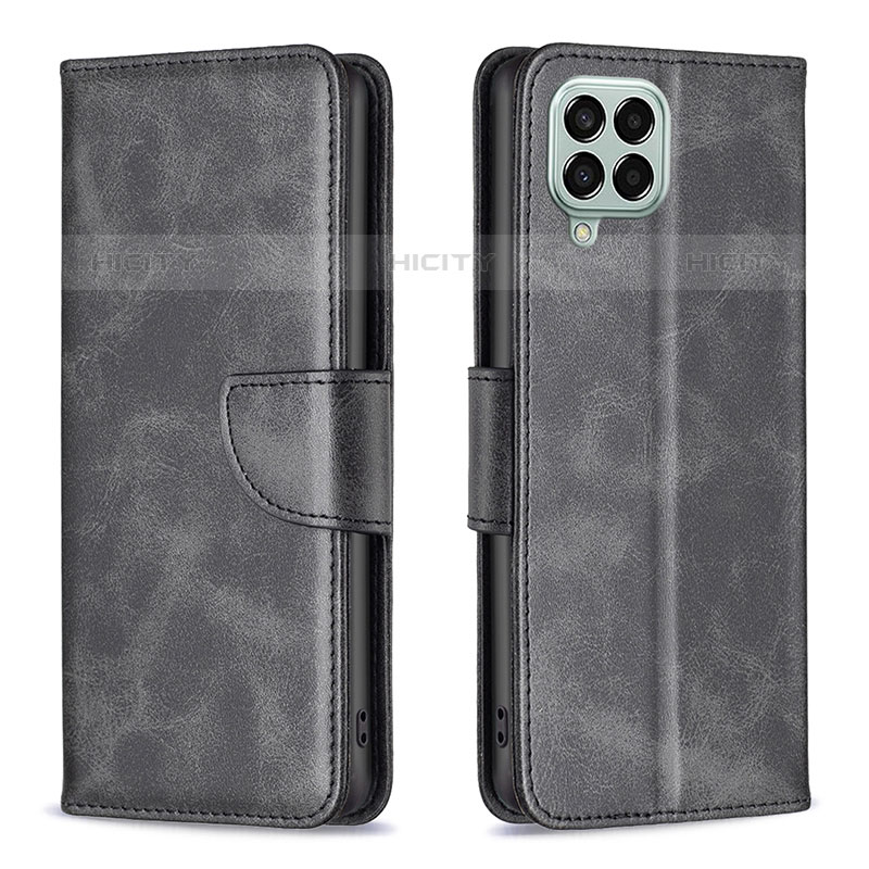 Handytasche Stand Schutzhülle Flip Leder Hülle B04F für Samsung Galaxy M33 5G Schwarz