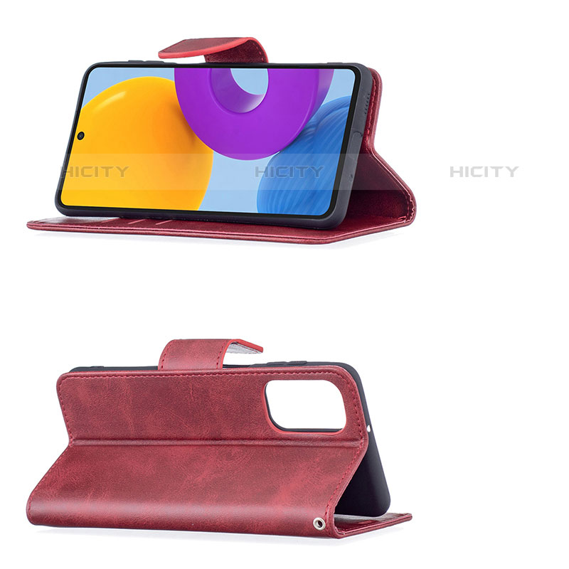 Handytasche Stand Schutzhülle Flip Leder Hülle B04F für Samsung Galaxy M52 5G groß