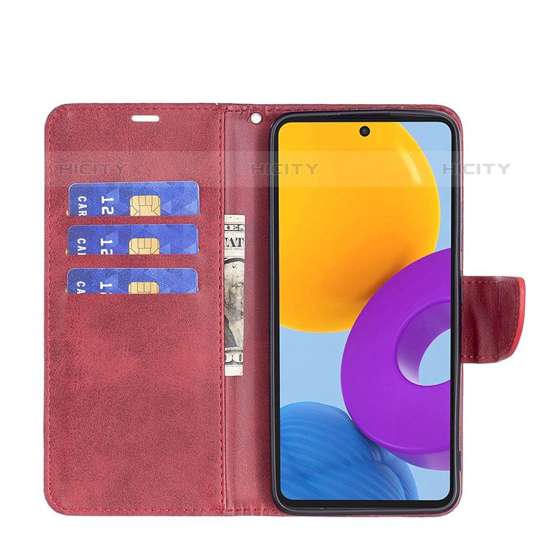 Handytasche Stand Schutzhülle Flip Leder Hülle B04F für Samsung Galaxy M52 5G groß