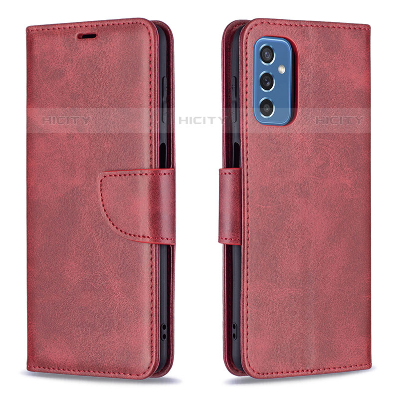 Handytasche Stand Schutzhülle Flip Leder Hülle B04F für Samsung Galaxy M52 5G Rot Plus