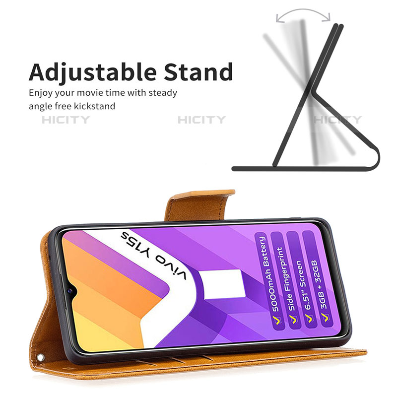 Handytasche Stand Schutzhülle Flip Leder Hülle B04F für Vivo iQOO U5x