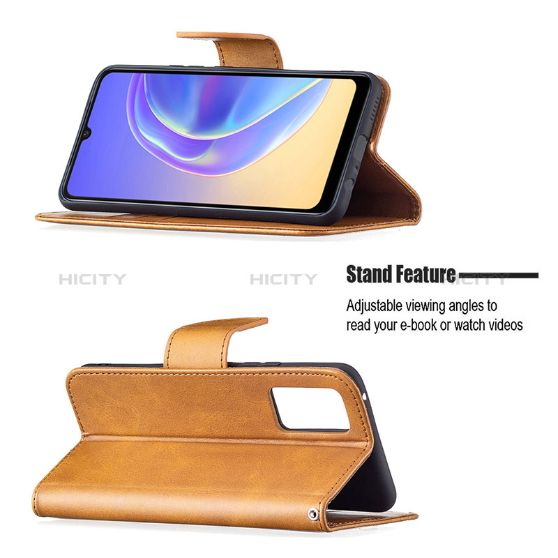 Handytasche Stand Schutzhülle Flip Leder Hülle B04F für Vivo V21e 4G groß