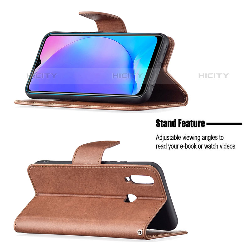 Handytasche Stand Schutzhülle Flip Leder Hülle B04F für Vivo Y11 groß