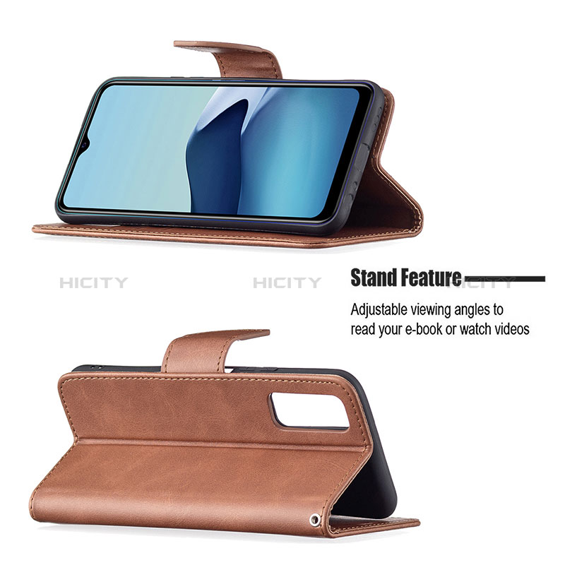 Handytasche Stand Schutzhülle Flip Leder Hülle B04F für Vivo Y11s