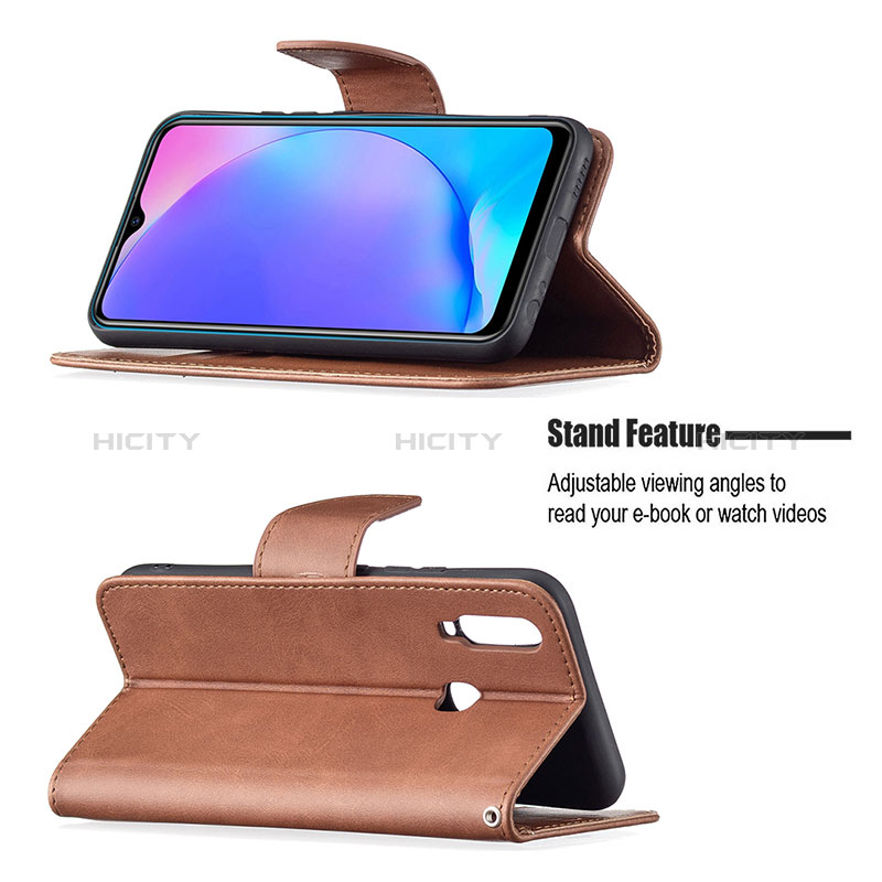 Handytasche Stand Schutzhülle Flip Leder Hülle B04F für Vivo Y3s