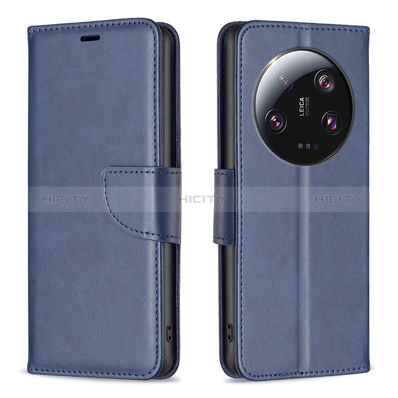 Handytasche Stand Schutzhülle Flip Leder Hülle B04F für Xiaomi Mi 13 Ultra 5G Blau Plus