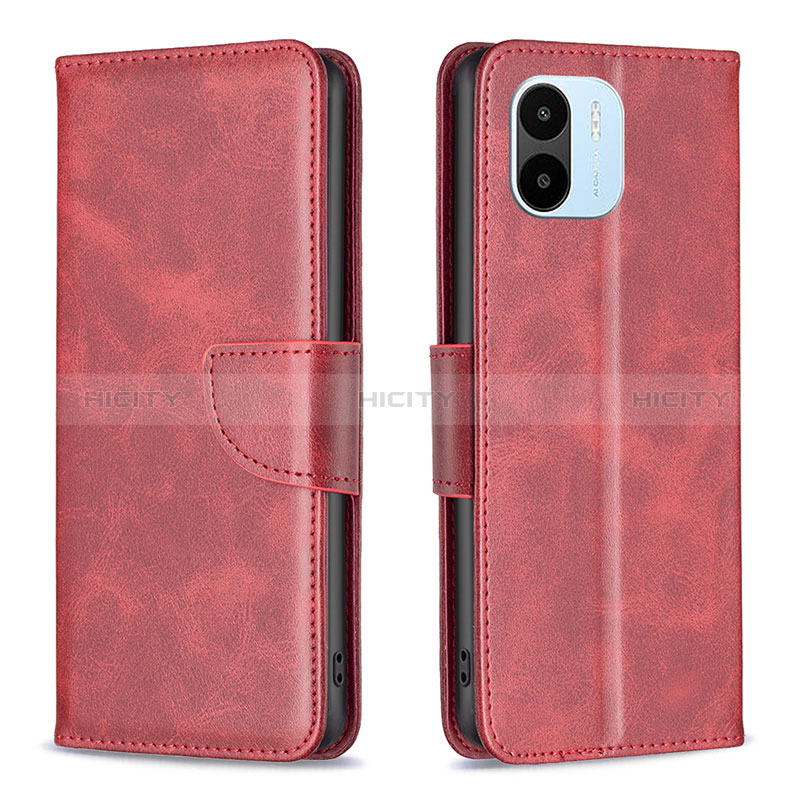 Handytasche Stand Schutzhülle Flip Leder Hülle B04F für Xiaomi Poco C50 Rot