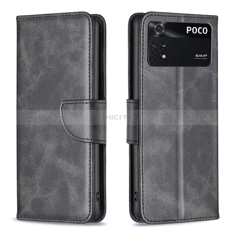 Handytasche Stand Schutzhülle Flip Leder Hülle B04F für Xiaomi Poco M4 Pro 4G