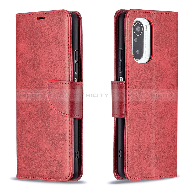 Handytasche Stand Schutzhülle Flip Leder Hülle B04F für Xiaomi Redmi K40 Pro+ Plus 5G Rot Plus