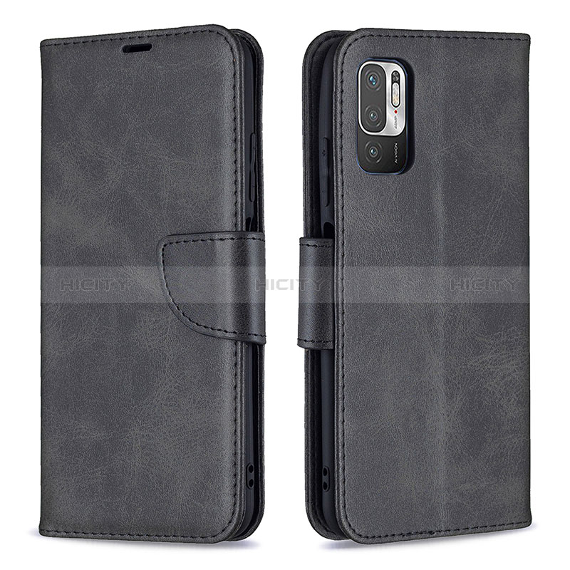 Handytasche Stand Schutzhülle Flip Leder Hülle B04F für Xiaomi Redmi Note 10T 5G Schwarz Plus