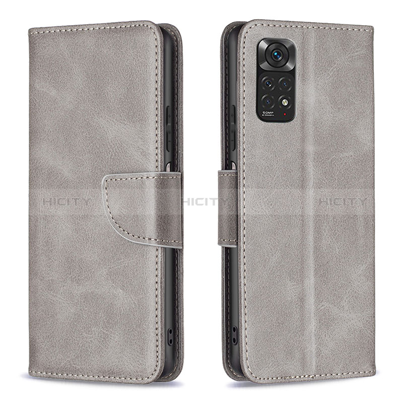 Handytasche Stand Schutzhülle Flip Leder Hülle B04F für Xiaomi Redmi Note 11 4G (2022) groß