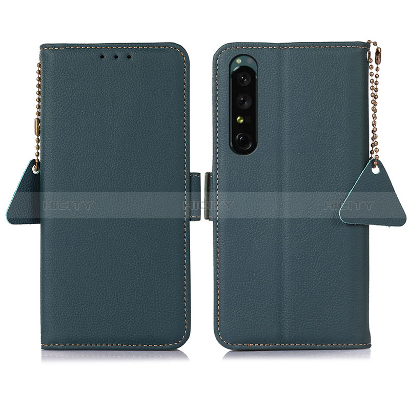 Handytasche Stand Schutzhülle Flip Leder Hülle B04H für Sony Xperia 1 IV SO-51C Grün