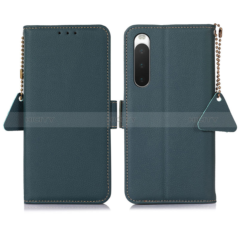 Handytasche Stand Schutzhülle Flip Leder Hülle B04H für Sony Xperia 10 IV Grün