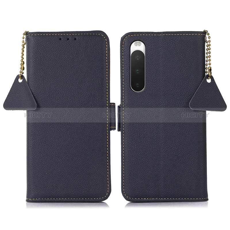 Handytasche Stand Schutzhülle Flip Leder Hülle B04H für Sony Xperia 10 IV SOG07 Blau