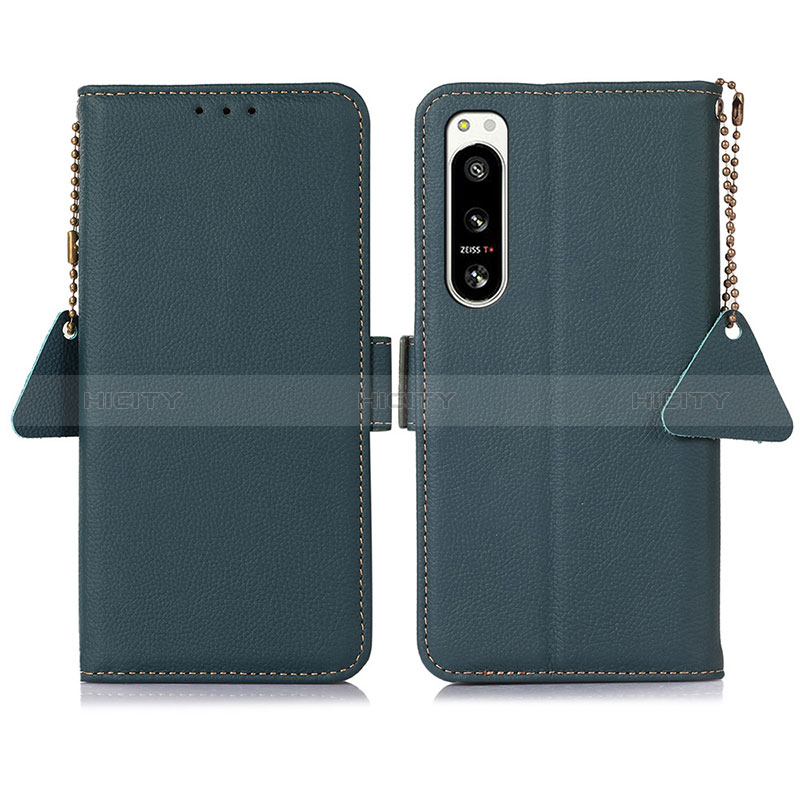 Handytasche Stand Schutzhülle Flip Leder Hülle B04H für Sony Xperia 5 IV Grün