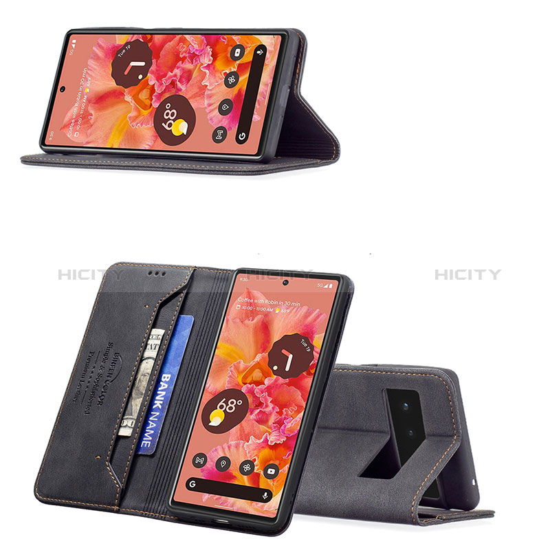 Handytasche Stand Schutzhülle Flip Leder Hülle B05F für Google Pixel 6 5G