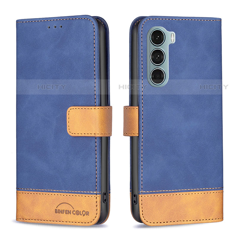 Handytasche Stand Schutzhülle Flip Leder Hülle B05F für Motorola Moto Edge S30 5G Blau