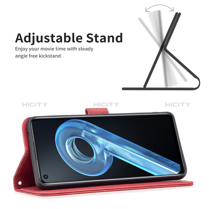 Handytasche Stand Schutzhülle Flip Leder Hülle B05F für Oppo A96 4G groß