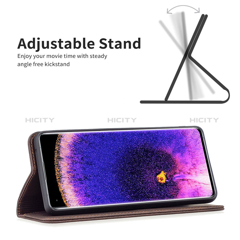 Handytasche Stand Schutzhülle Flip Leder Hülle B05F für Oppo Find X5 5G