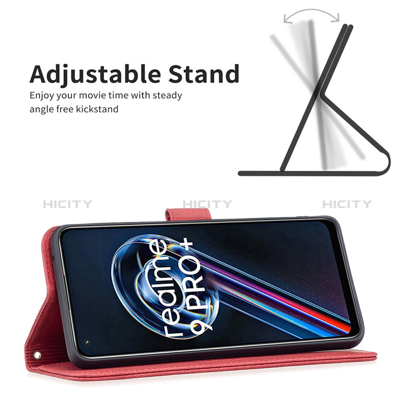 Handytasche Stand Schutzhülle Flip Leder Hülle B05F für Realme 9 4G groß