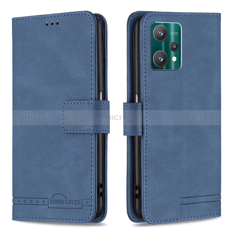 Handytasche Stand Schutzhülle Flip Leder Hülle B05F für Realme 9 5G Blau