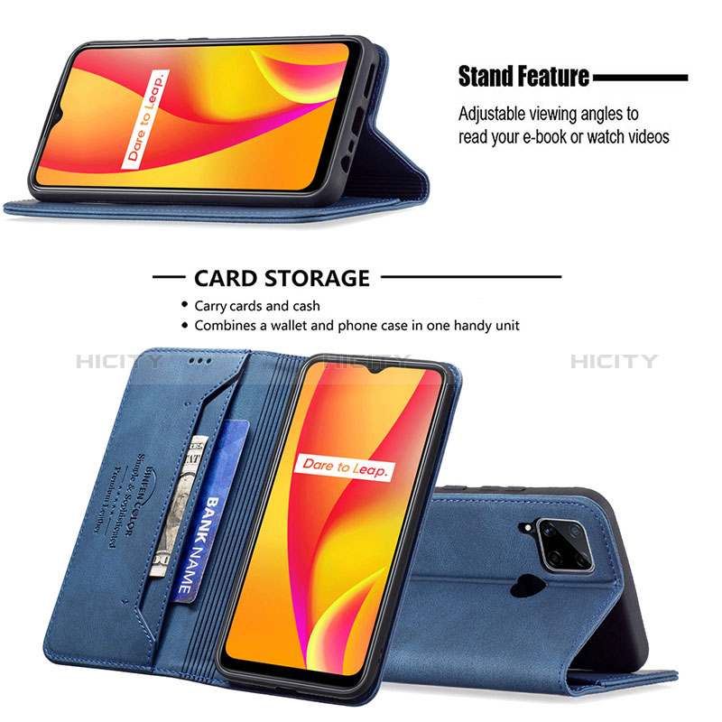 Handytasche Stand Schutzhülle Flip Leder Hülle B05F für Realme C12