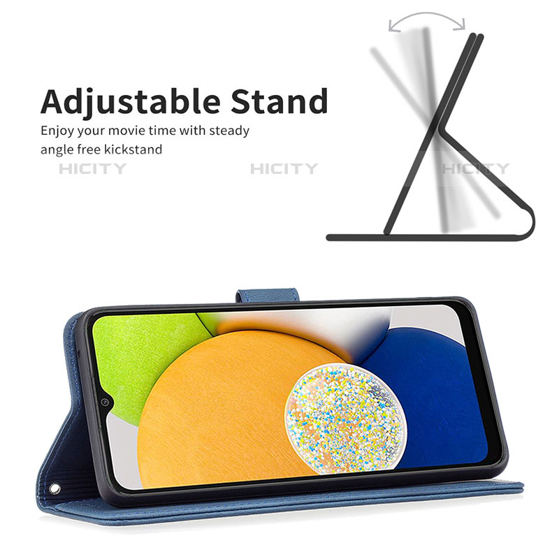 Handytasche Stand Schutzhülle Flip Leder Hülle B05F für Samsung Galaxy A03