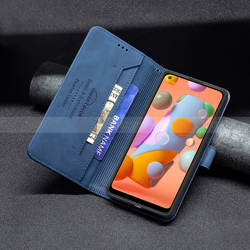 Handytasche Stand Schutzhülle Flip Leder Hülle B05F für Samsung Galaxy A11 groß