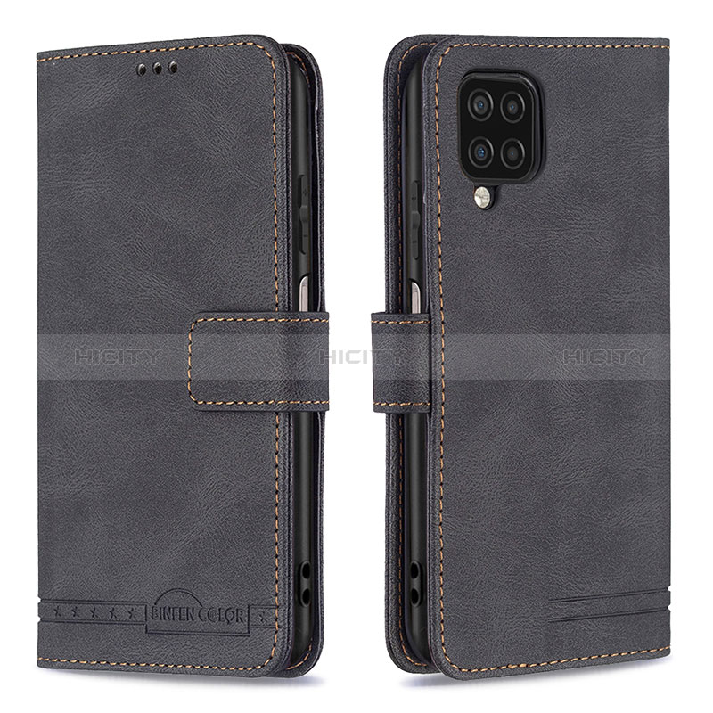 Handytasche Stand Schutzhülle Flip Leder Hülle B05F für Samsung Galaxy A12 Nacho