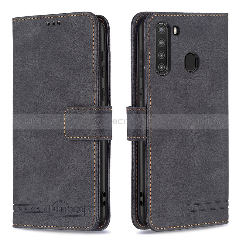 Handytasche Stand Schutzhülle Flip Leder Hülle B05F für Samsung Galaxy A21