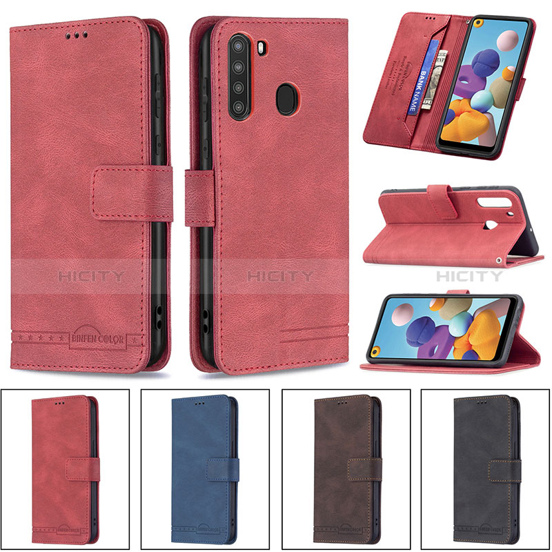 Handytasche Stand Schutzhülle Flip Leder Hülle B05F für Samsung Galaxy A21