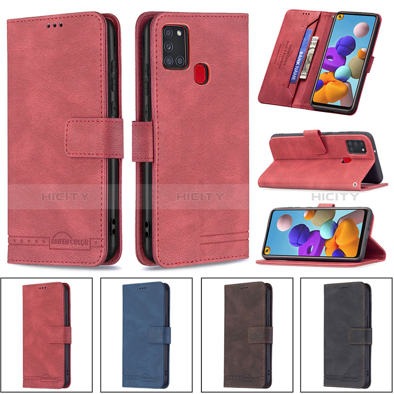 Handytasche Stand Schutzhülle Flip Leder Hülle B05F für Samsung Galaxy A21s