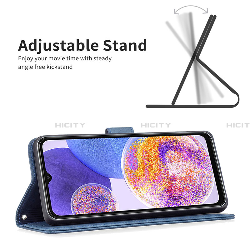 Handytasche Stand Schutzhülle Flip Leder Hülle B05F für Samsung Galaxy A23 4G groß