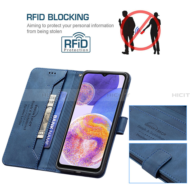 Handytasche Stand Schutzhülle Flip Leder Hülle B05F für Samsung Galaxy A23 4G