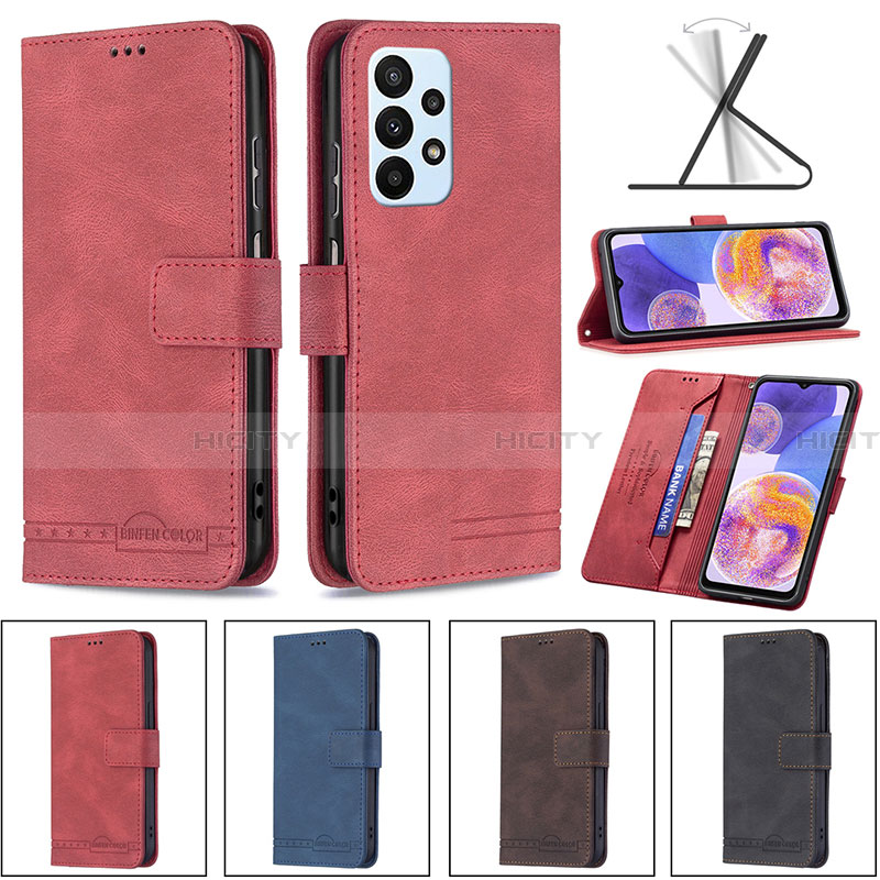 Handytasche Stand Schutzhülle Flip Leder Hülle B05F für Samsung Galaxy A23 4G